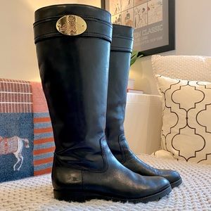 Ralph Lauren Gold Detail Leather Riding Boots